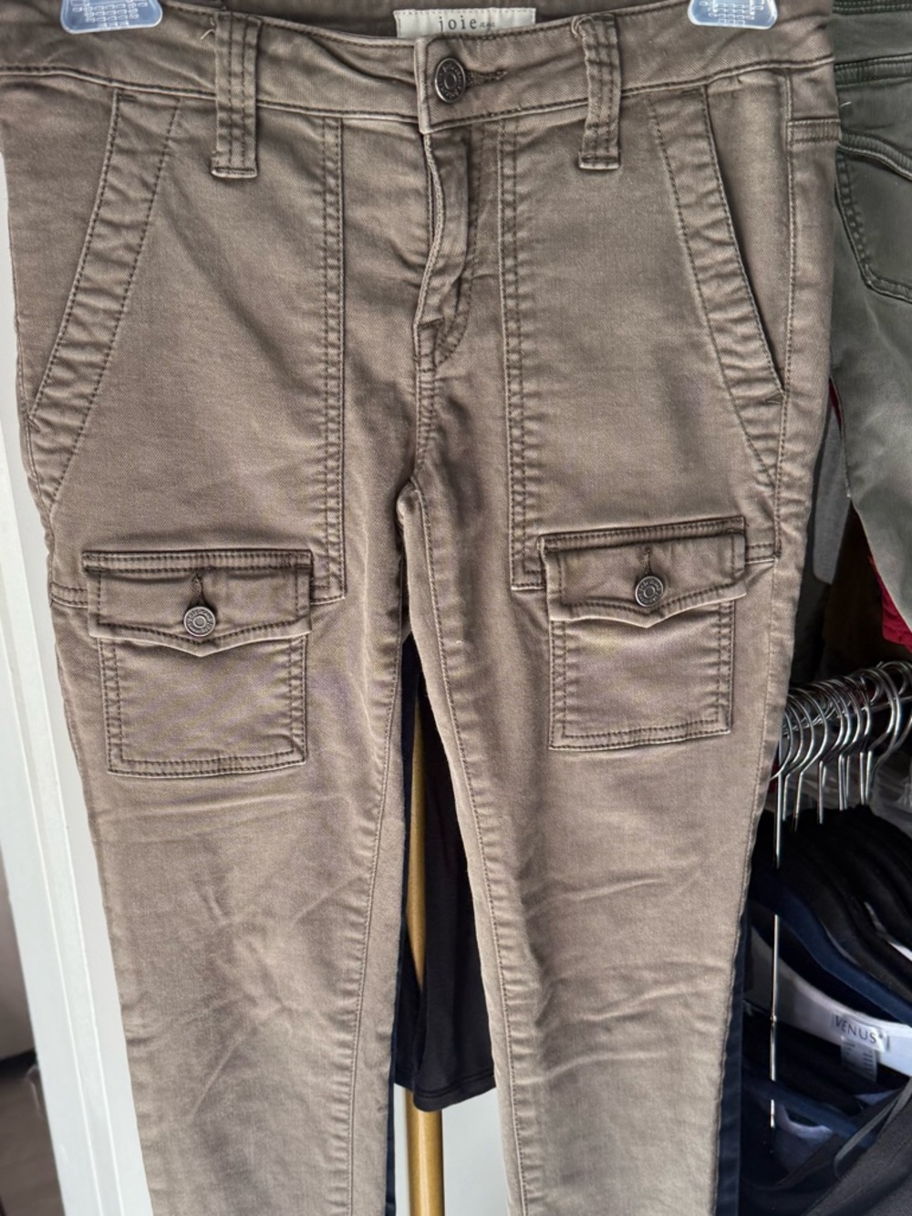 Joie khaki Skinny Cargo Pants